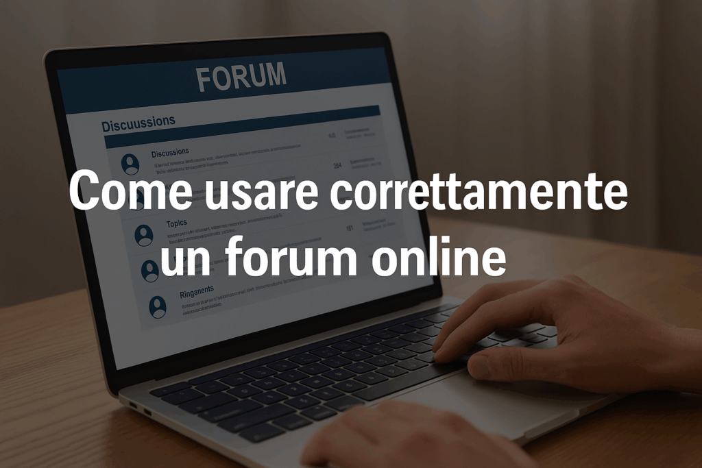 Come usare correttamente un forum online Come usare correttamente un forum online